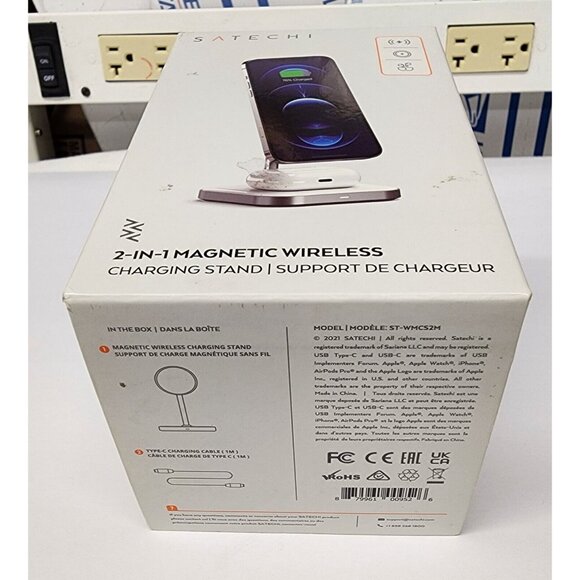 SATECHI Aluminum 2-in-1 Magnet Wireless Charging Stand - Picture 3 of 5